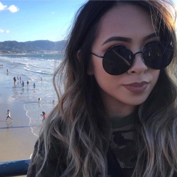 VINTAGE ROUND RETRO SUNGLASSES NWOT - Picture 5 of 6